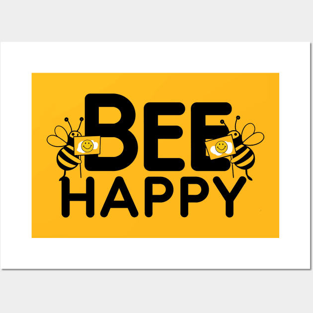 Bee Happy Wall Art by NomiCrafts